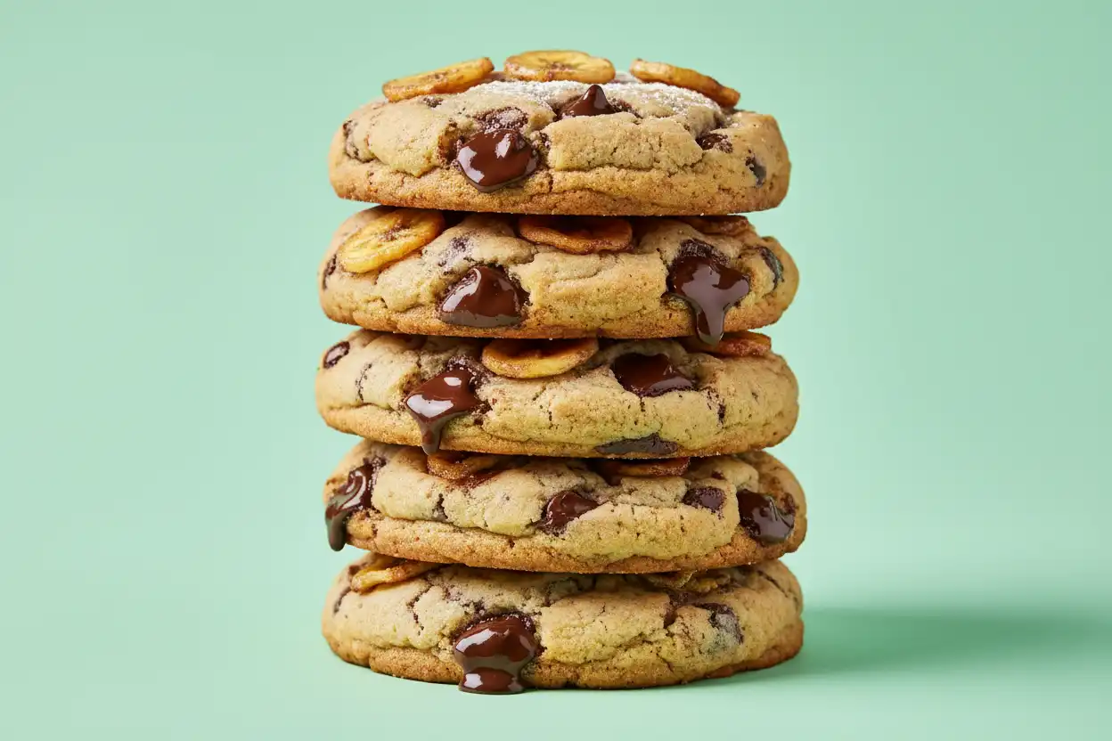 banana chocolate chip cookies, chocolate chip cookies, cookie recipe, peanut butter chocolate chip banana cookies, chocolate chip banana peanut butter cookies, gluten free banana chocolate chip cookies, vegan banana chocolate chip cookies, easy cookie recipe, banana chocolate cookies