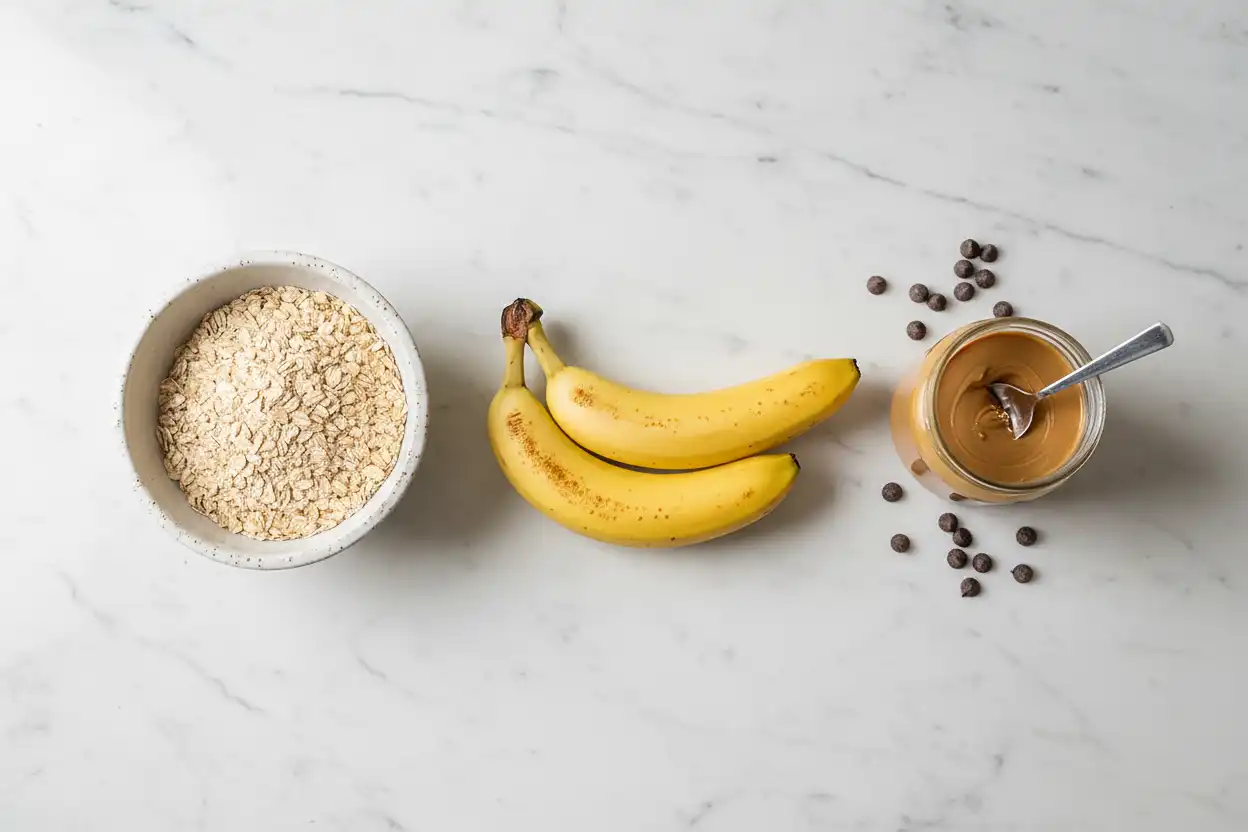 banana oatmeal cookies, oatmeal cookies, banana cookies, 4 ingredient banana oatmeal cookies, 4-ingredient banana oatmeal cookies, gluten free banana oatmeal cookies, vegan banana cookies, chewy cookies