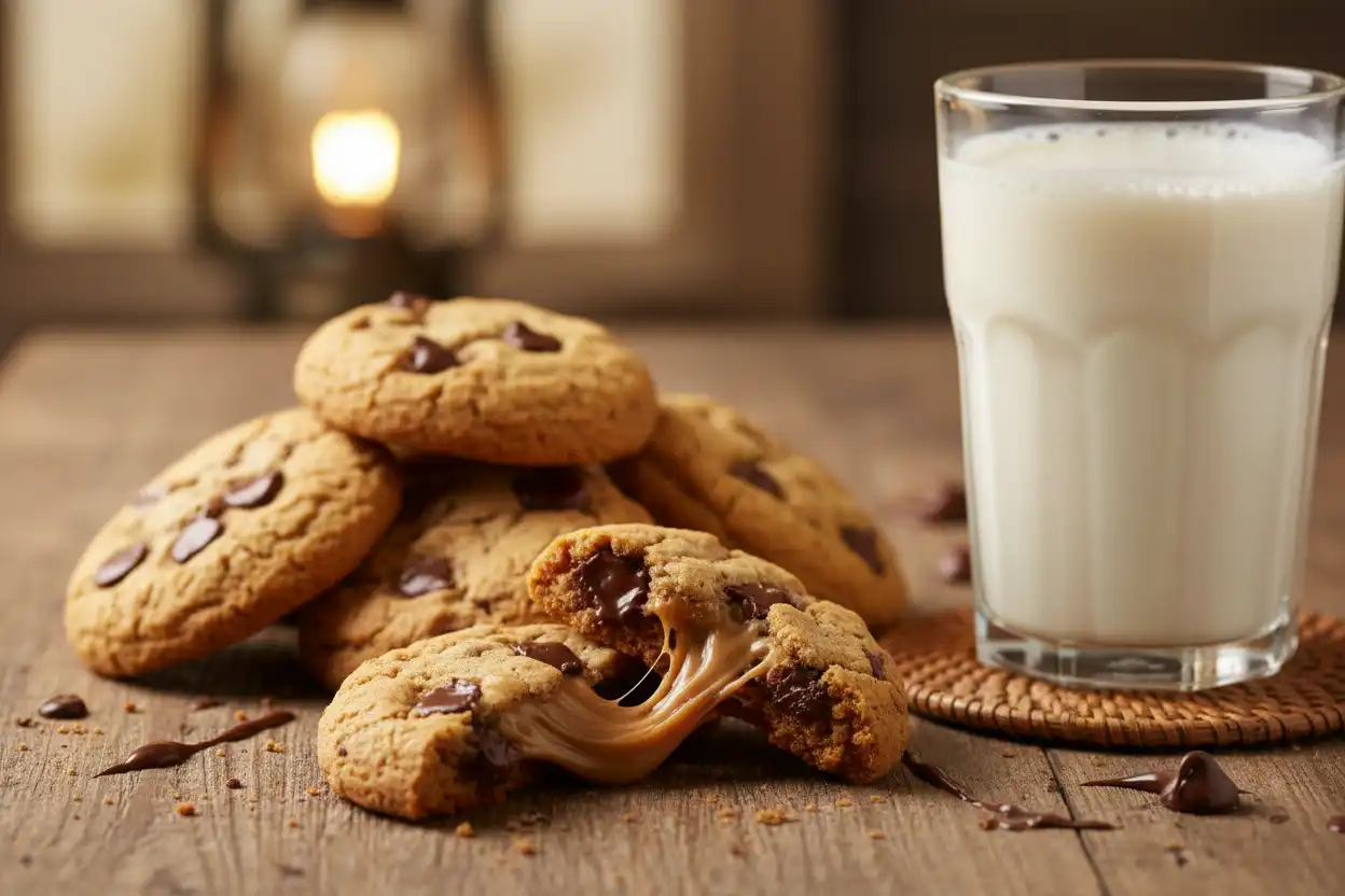 chocolate chip cookies milk, chocolate chip cookies, chocolate cookie recipe, sweetened condensed milk chocolate chip cookies, chocolate chip cookies condensed milk, cookie dunking,