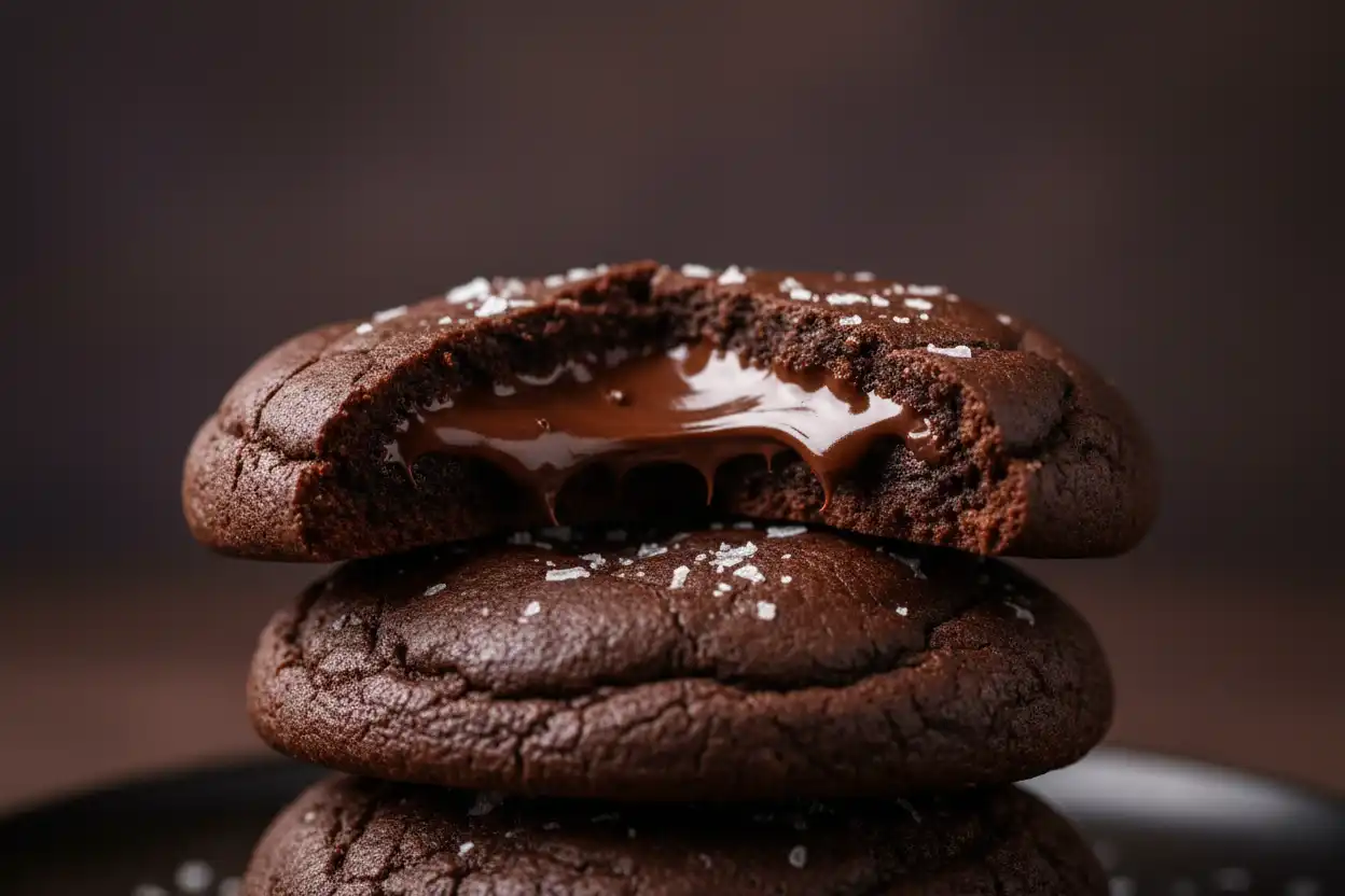 chocolate cookies with chocolate, chocolate chip cookies, chocolate cookie recipe, double chocolate cookies, easy chocolate cookies, homemade chocolate cookies, fudgy chocolate cookies, rich chocolate cookies