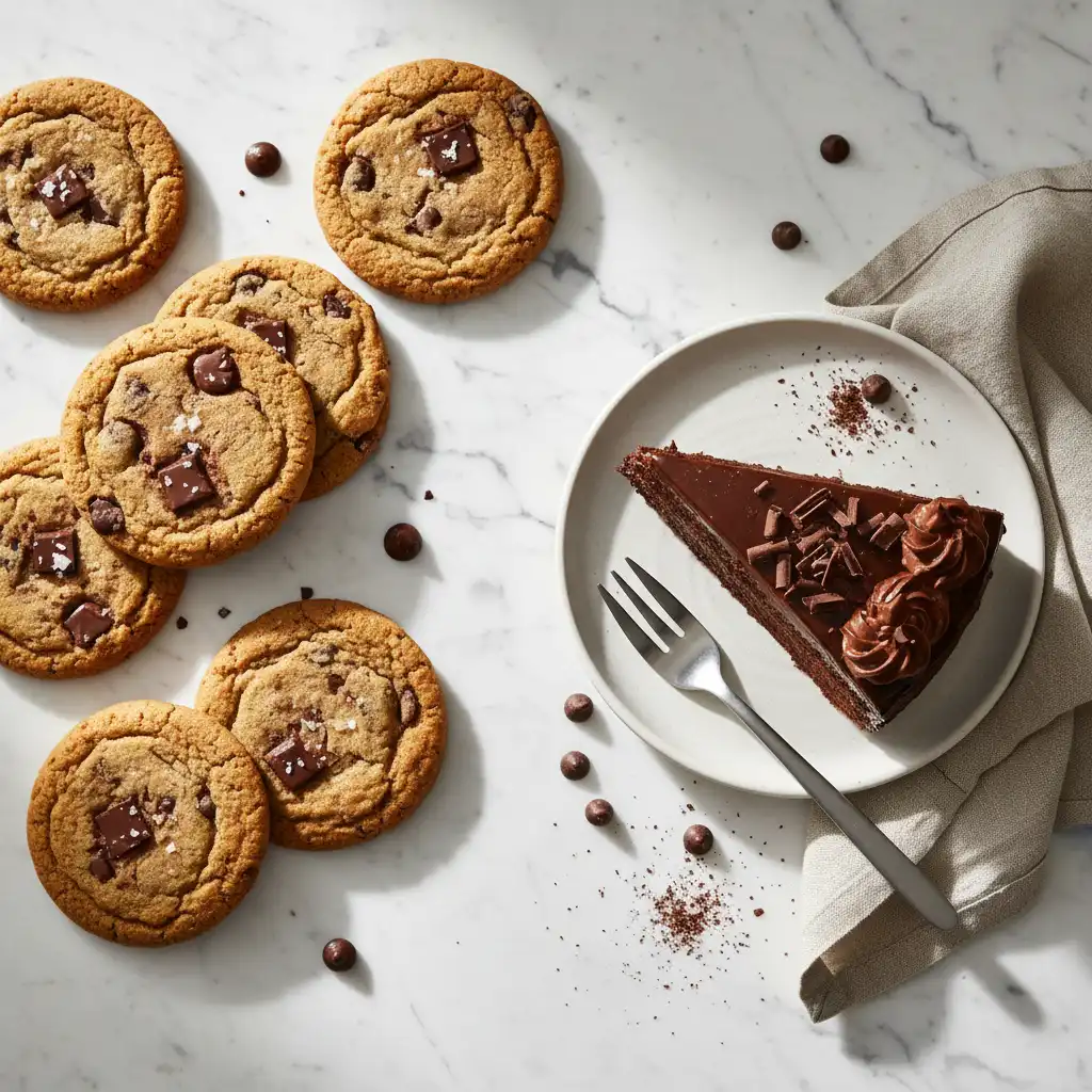 choclate chip cookies on a table showing how to freeze cookies for freshness.