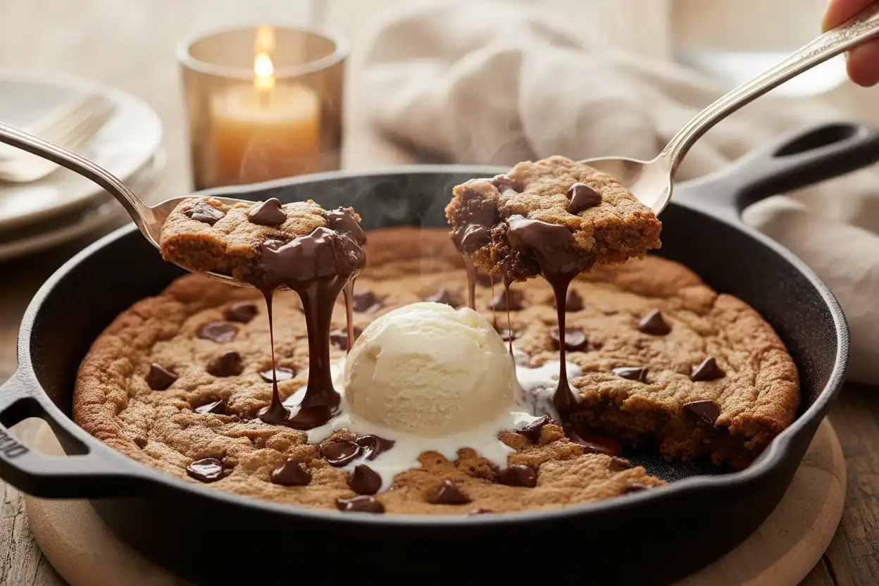 cookie in a frying pan, skillet cookie recipe, stovetop cookie, easy skillet cookie, cookie skillet dessert, cookie in skillet, one-pan cookie, frying pan cookie, can you cook a cookie in a frying pan, can you cook cookie dough in a frying pan, can you make a skillet cookie in a frying pan