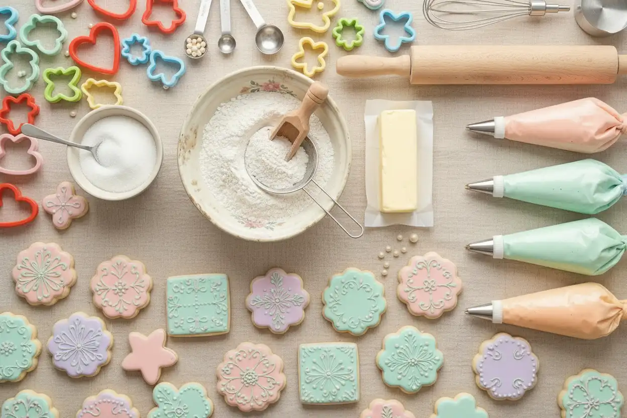 iced cookies, cookie decorating, iced sugar cookies,