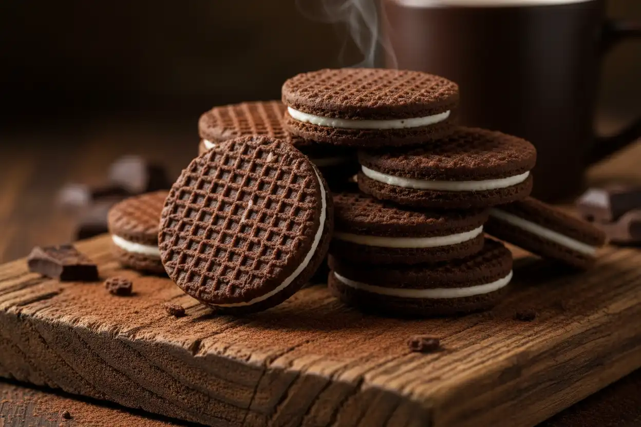 wafer cookies, chocolate wafer cookies, vanilla wafer cookies, wafer cookie recipes, homemade wafer cookies, caramel wafer cookies, gluten free chocolate wafer cookies