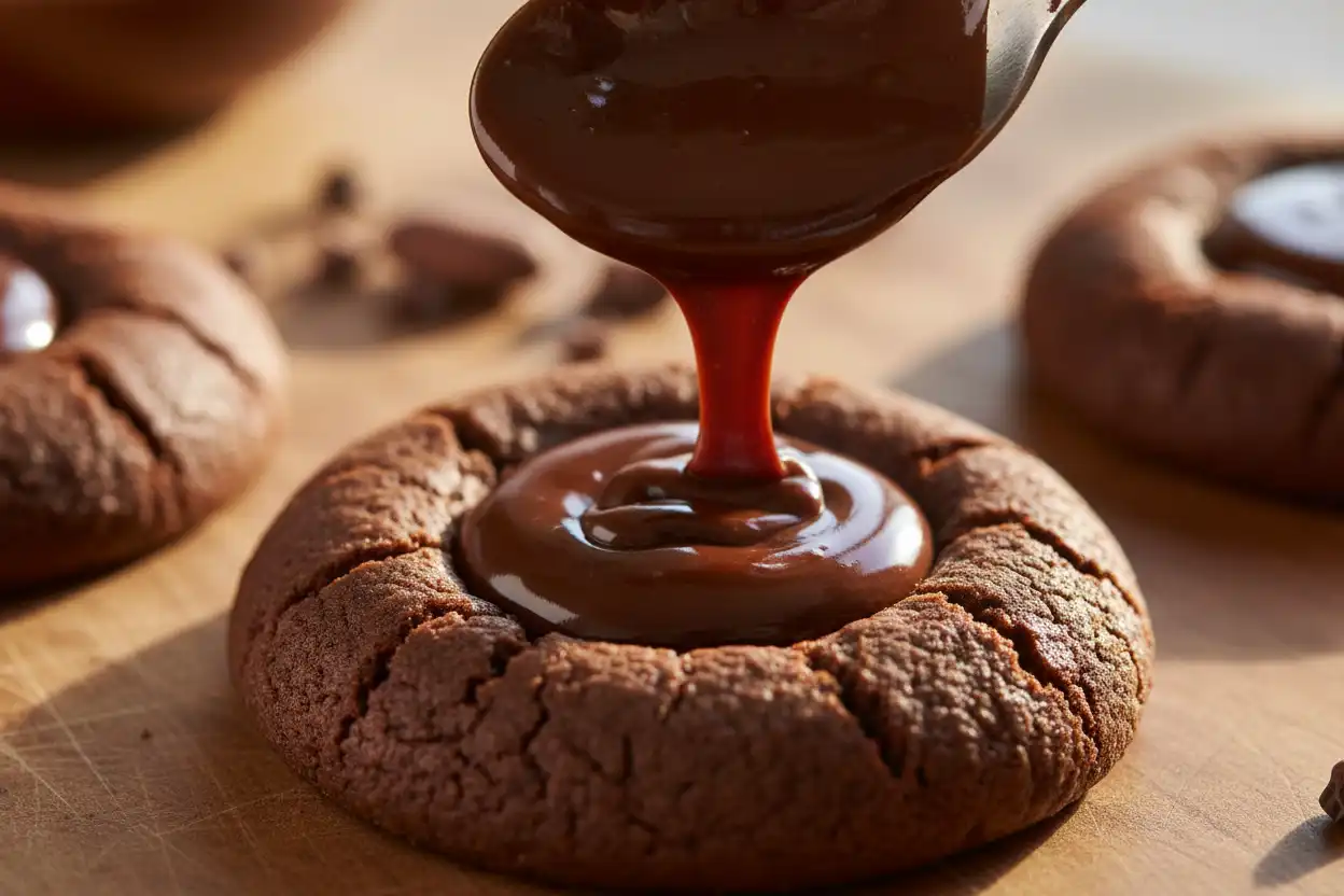 chocolate thumbprint cookies,chocolate cookies,butter cookies cookies,chocolate,