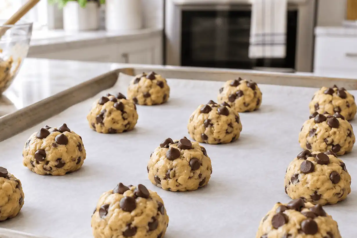 baking-sheet-with-scooped-cookie-dough-balls