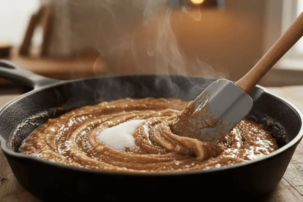 brown-sugar-and-white-sugar-mixed-into-melted-butter