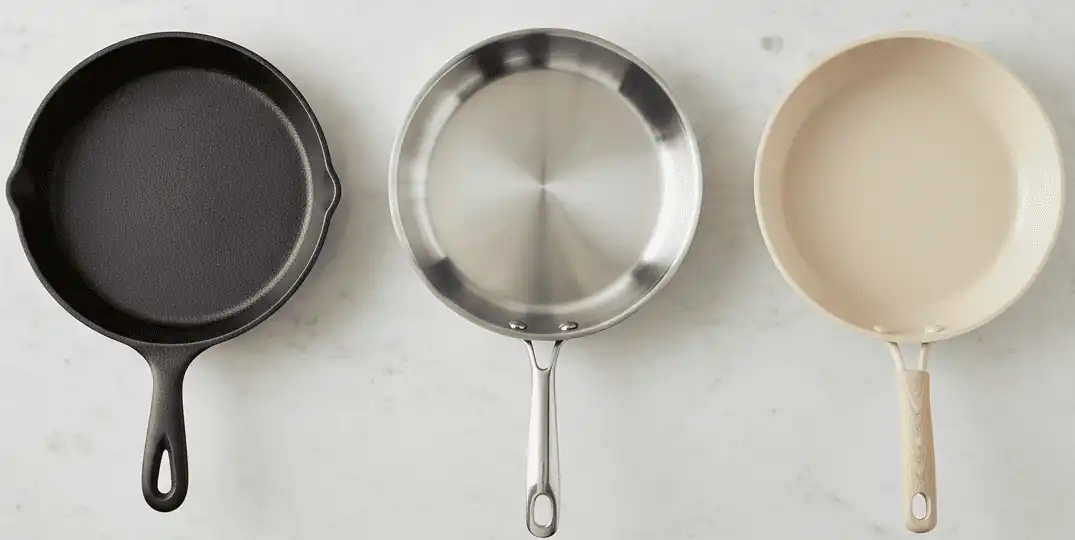 comparison-of-cast-iron-stainless-steel-and-ceramic-pans