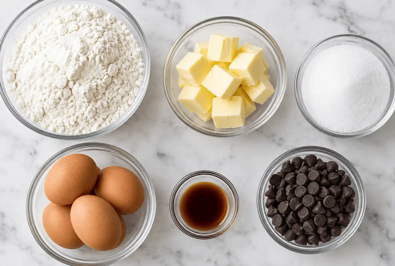 cookie-baking-ingredients-arranged-on-a-marble-counter