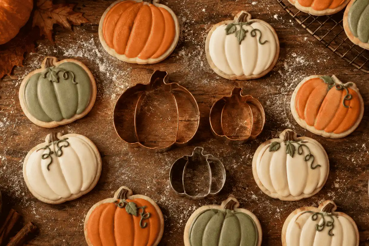 hero-image-top-down-autumn-baking-scene-with-pumpkin-cookie-cutters-and-iced-sugar-cookies