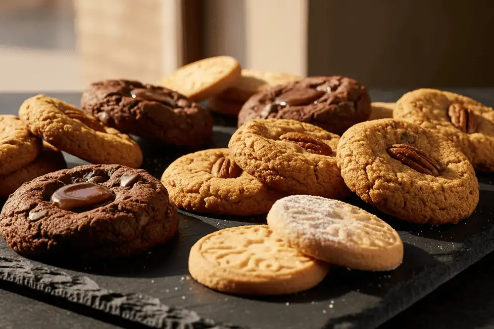 luxury-artisanal-cookies-on-dark-slate