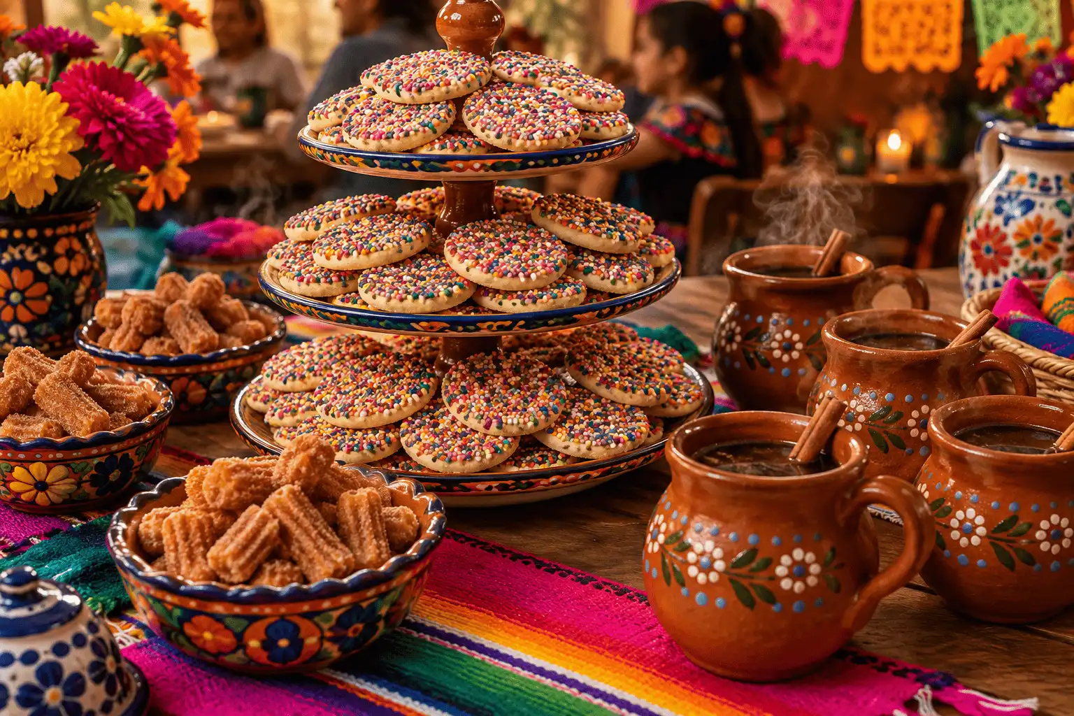 mexican-dessert-serving-table