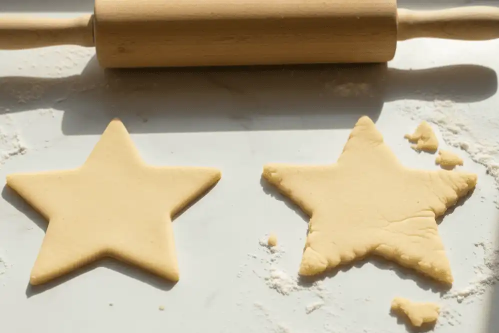 realistic-comparison-of-a-cleanly-cut-cookie-and-a-misshapen-cookie
