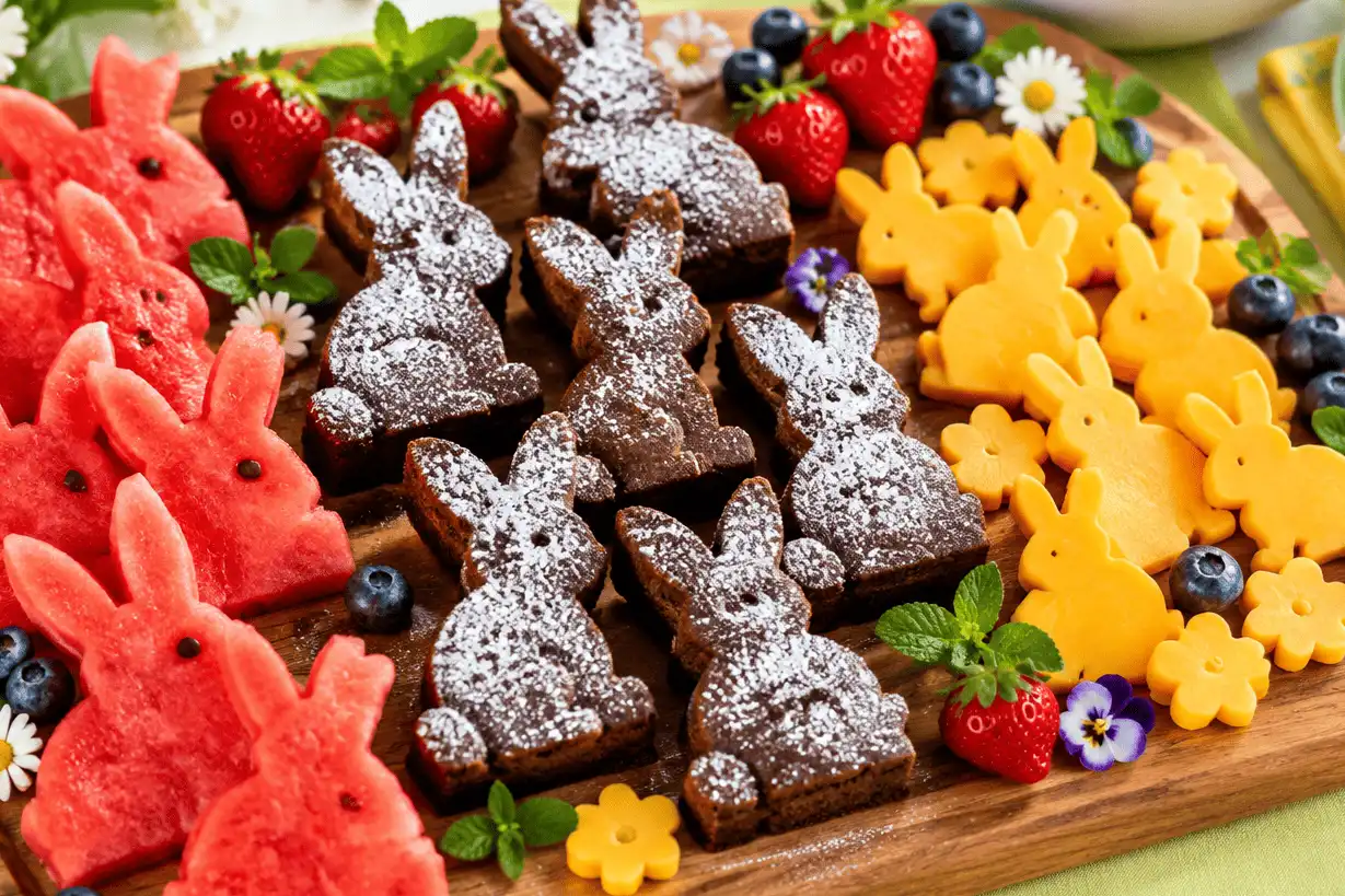 spring-snack-platter-with-brownies-watermelon-and-cheese