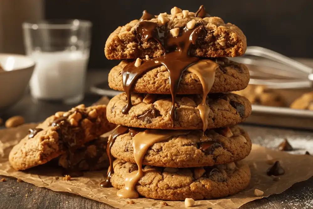 stack-of-decadent-peanut-butter-chocolate-chip-cookies
