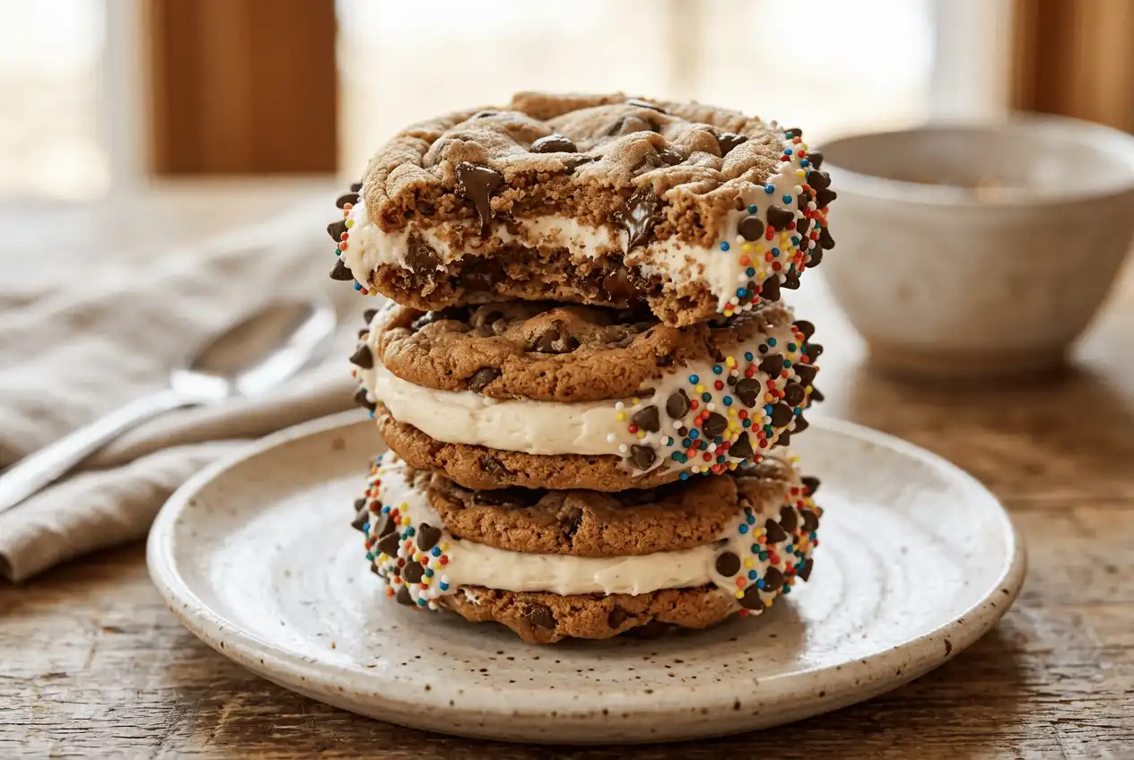 chocolate-chip-cookie-sandwiches-filled-with-buttercream