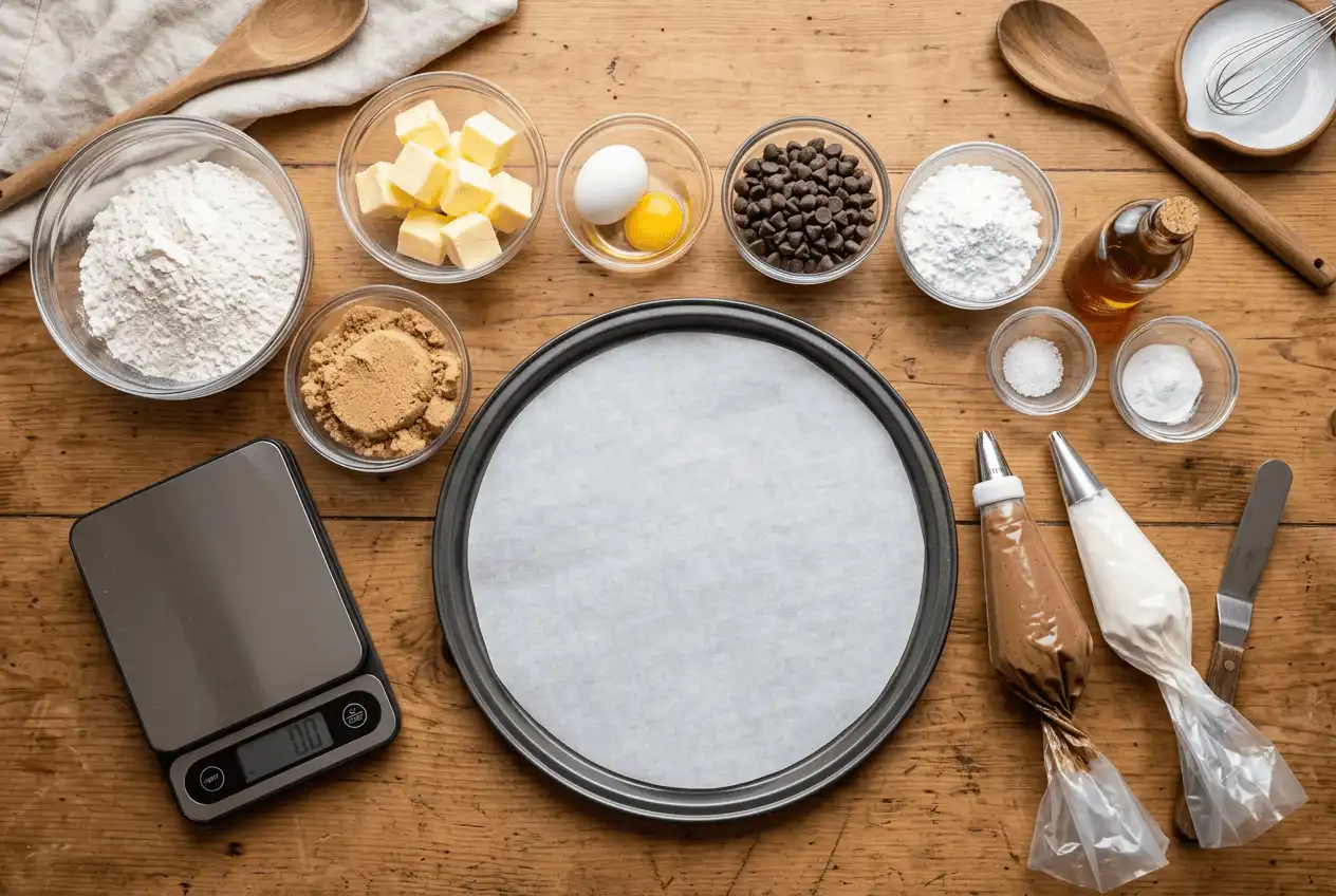 cookie-cake-ingredients-and-baking-tools