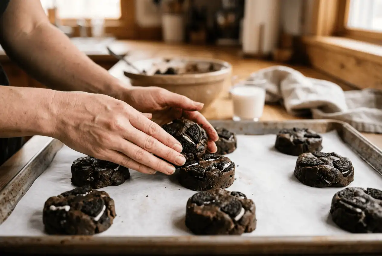 portioning-oreo-cookie-dough